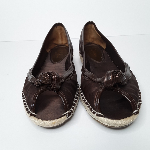Cole Haan G Series brown peeptoe espadrille - Picture 2 of 8